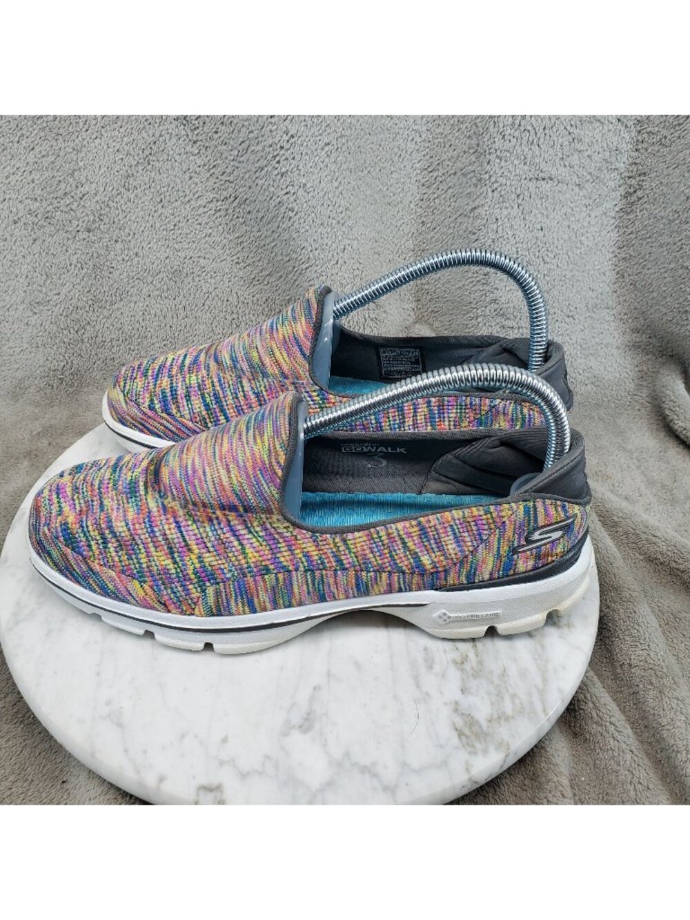 Skechers Shoes Womens Size 7.5 Multicolor Slip On Go Walk 3 Sneakers *Read*